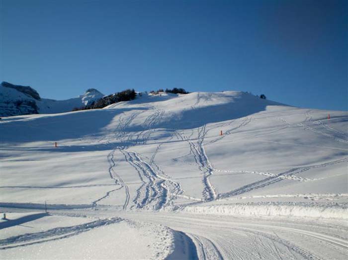 V5 Tracce di scialpinisti verso i mt. 2.180 del Cornet